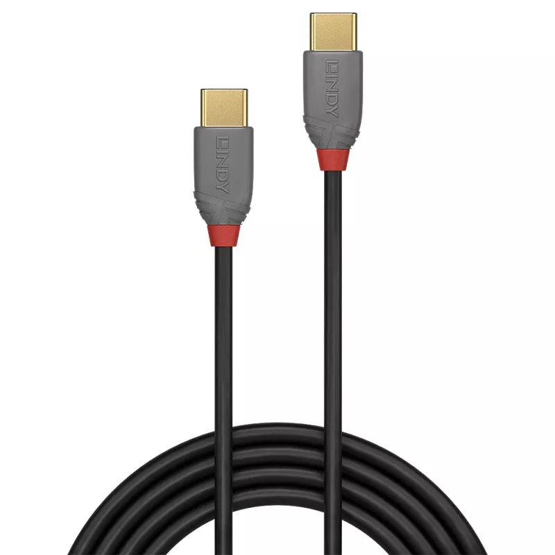 Lindy 2 m USB 2.0 C–C kabelis, Anthra Line
