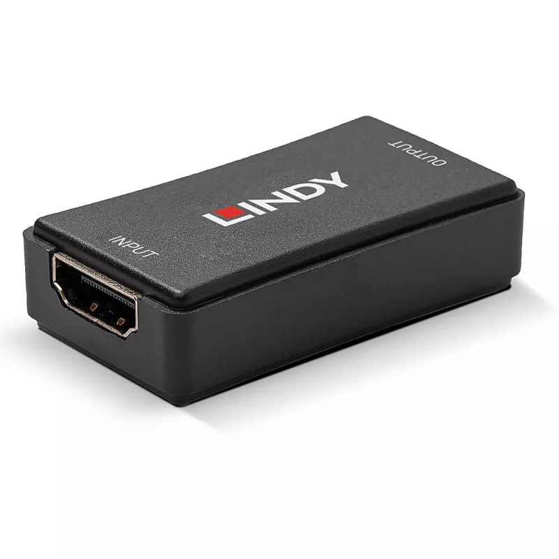 Lindy 50m HDMI 4K30 atkārtotājs, HDCP 2.2, AV uztvērējs, vadu savienojums, melns, HDCP