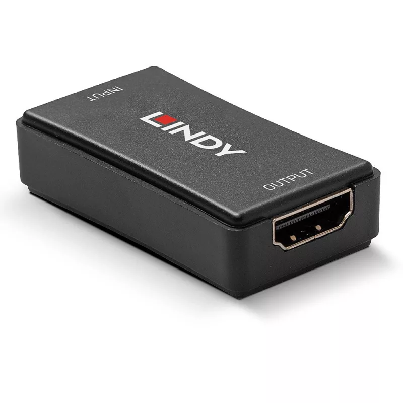 Lindy 50m HDMI 4K30 atkārtotājs, HDCP 2.2, AV uztvērējs, vadu savienojums, melns, HDCP