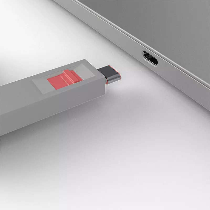 Porta bloķētāja atslēga Lindy USB Type C Porta bloķētāja atslēga, 4 gab., rozā