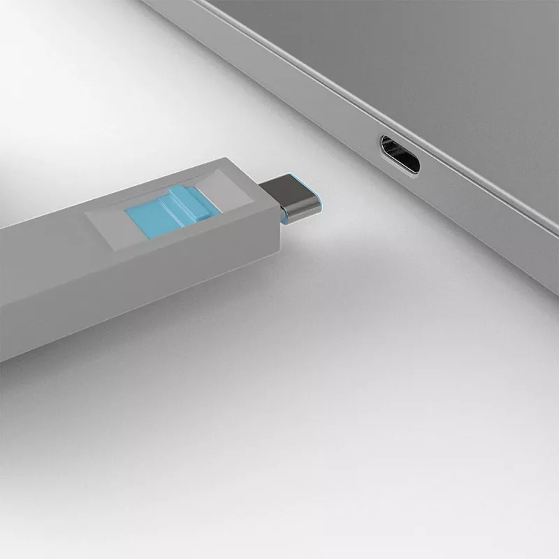 Portu aizbāznis Lindy USB Type C Port Blocker Key komplekts no 4 gab., zils