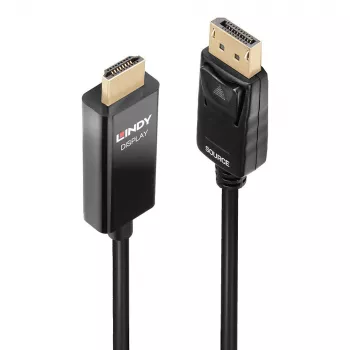 Lindy 1 m aktīvais DisplayPort–HDMI kabelis ar HDR