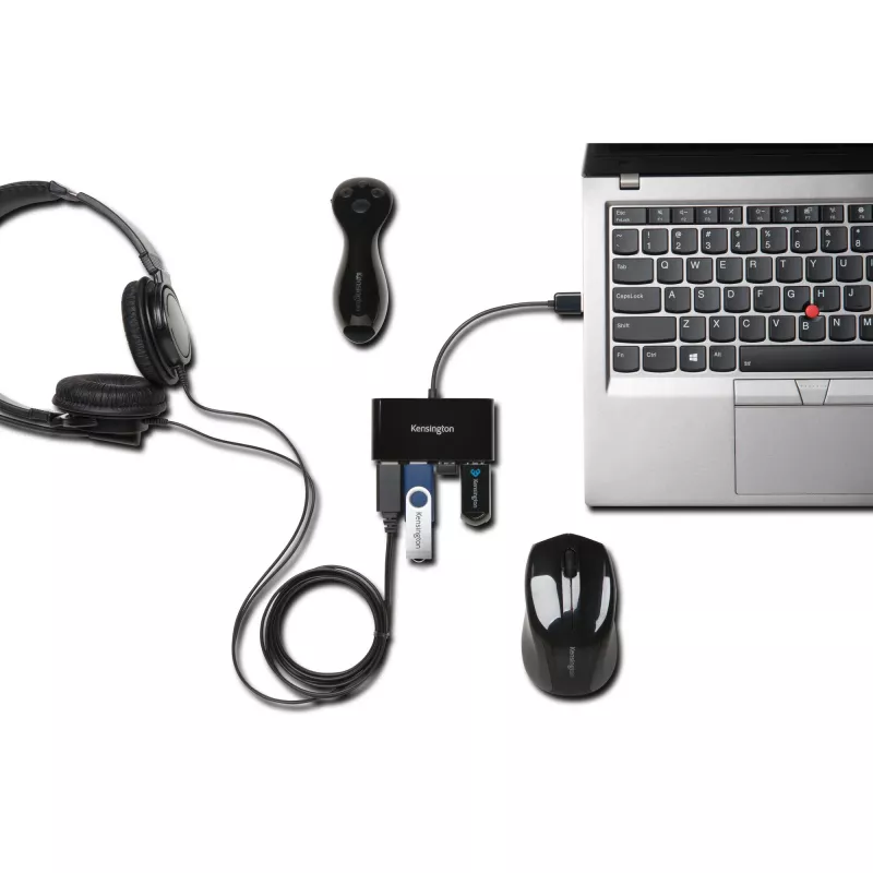 USB centrmezgls Kensington USB 2.0 4 portu K39120EU