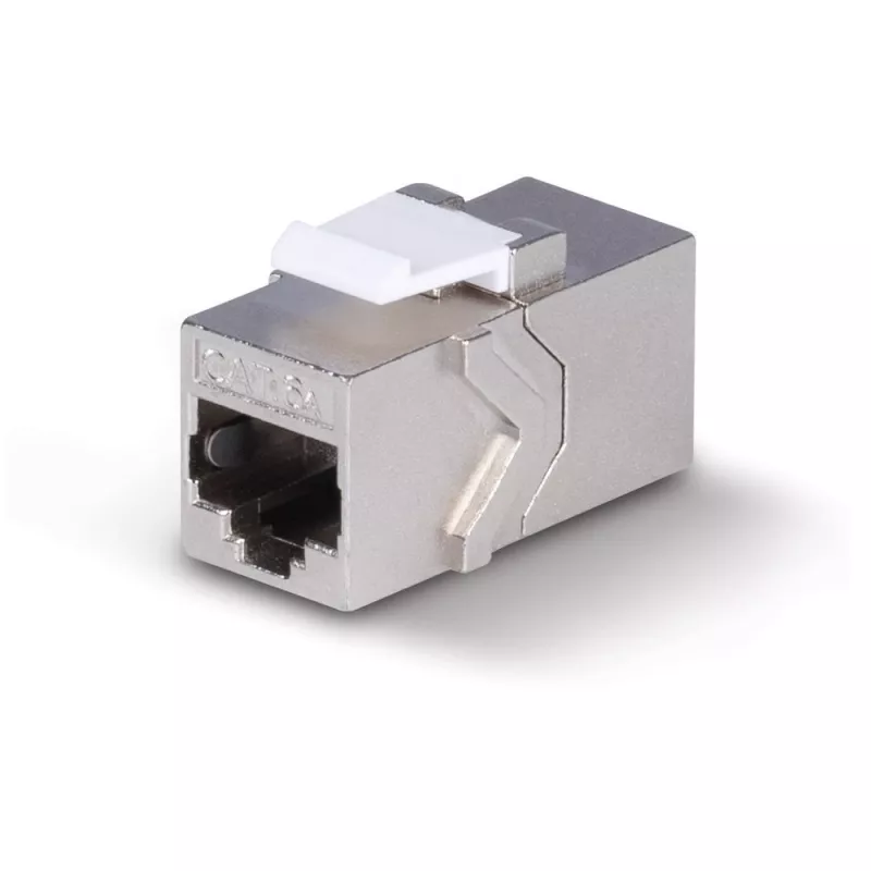 Tīkla kabelis Lindy CAT 6A sieviešu savienotāja keystone RJ-45 plakans metālisks 1 gab.