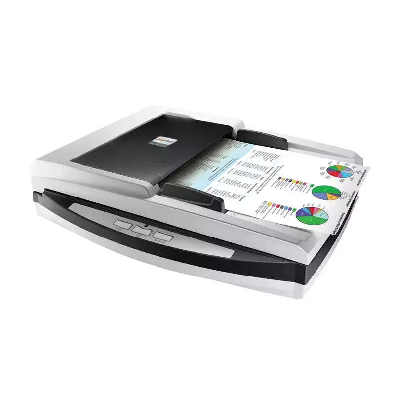 Plustek SmartOffice PL4080 ADF plakanvirsmas un ADF skeneris 600 x 600 DPI A4 Melns, Pelēks