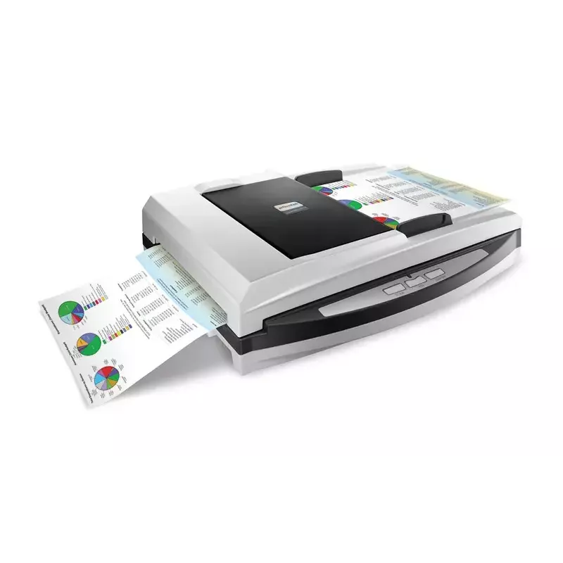 Plustek SmartOffice PL4080 ADF plakanvirsmas un ADF skeneris 600 x 600 DPI A4 Melns, Pelēks
