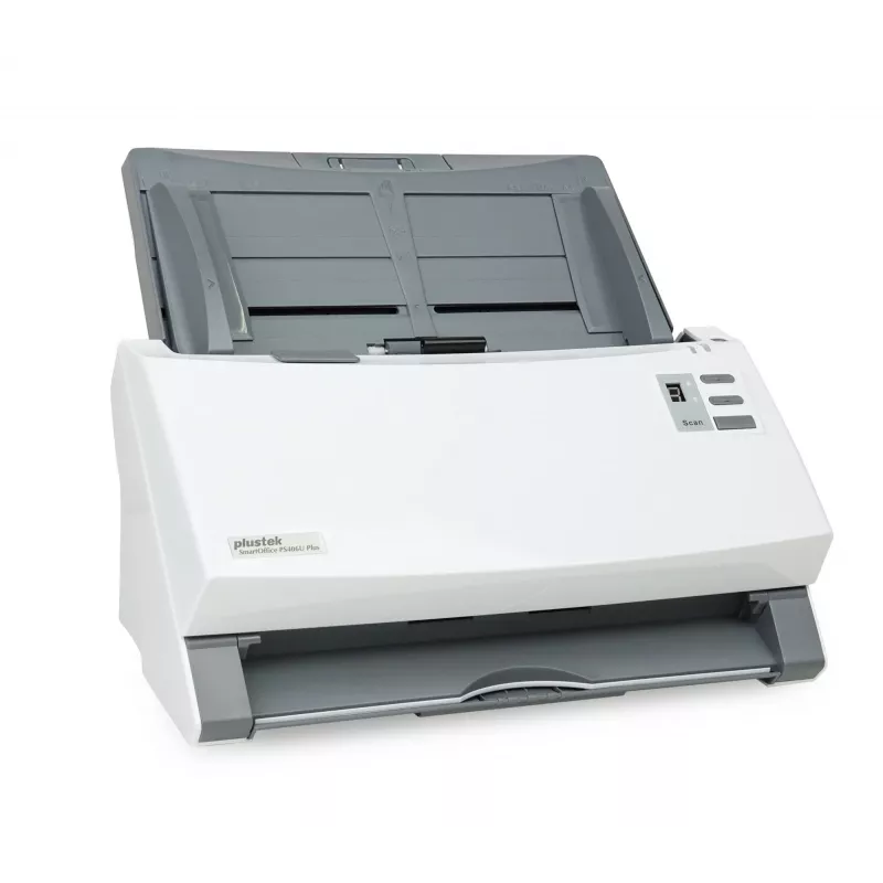 Plustek SmartOffice PS406U Plus ADF skeneris 600 x 600 DPI A4 pelēks, balts