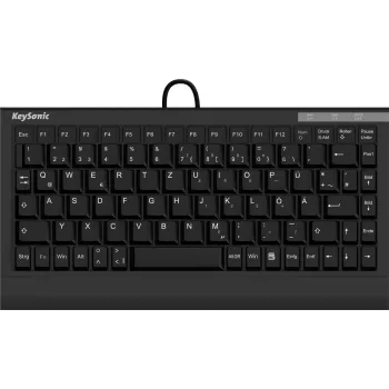KeySonic ACK-595C+ (DE) tastatūra birojam USB QWERTZ vācu melna