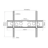 Wall Mount TV Bracket Hagor WH 85 T-HD 2.79 m (110 inch) Melns