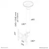 Neomounts FPMA-C200Melns monitora/TV stiprinājums pie griestiem 10–40 collas - augst. 64–104 cm