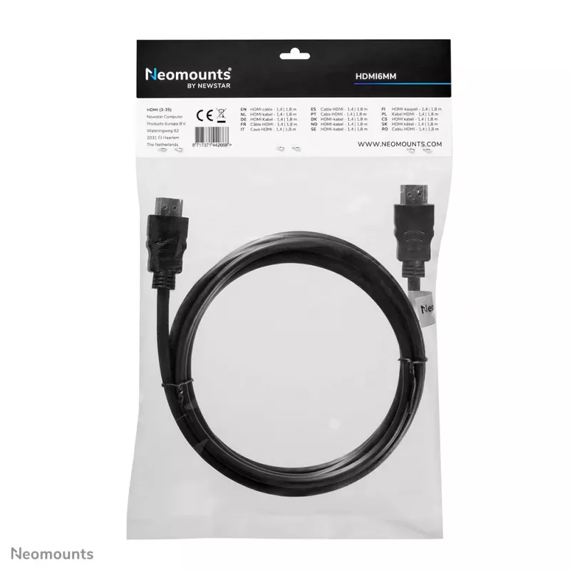 Neomounts HDMI6MM HDMI kabelis - 1,8 metri