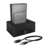 ICY BOX 2 nodalījumu dokstacija un klonēšanas stacija 2,5 collu vai 3,5 collu SATA diskdziņiem ar USB 3.0 pieslēgvietu