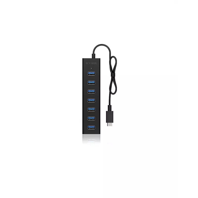 ICY BOX IB-HUB1700-C3 USB 3.2 Gen 1 (3.1 Gen 1) Type-C 5000 Mbit/s Melns