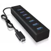 ICY BOX IB-HUB1700-C3 USB 3.2 Gen 1 (3.1 Gen 1) Type-C 5000 Mbit/s Melns
