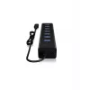 ICY BOX IB-HUB1700-C3 USB 3.2 Gen 1 (3.1 Gen 1) Type-C 5000 Mbit/s Melns