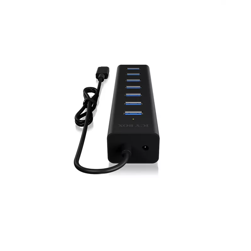 ICY BOX IB-HUB1700-C3 USB 3.2 Gen 1 (3.1 Gen 1) Type-C 5000 Mbit/s Melns