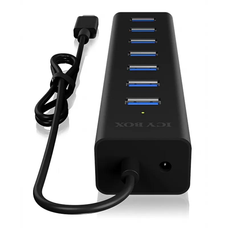 ICY BOX IB-HUB1700-C3 USB 3.2 Gen 1 (3.1 Gen 1) Type-C 5000 Mbit/s Melns