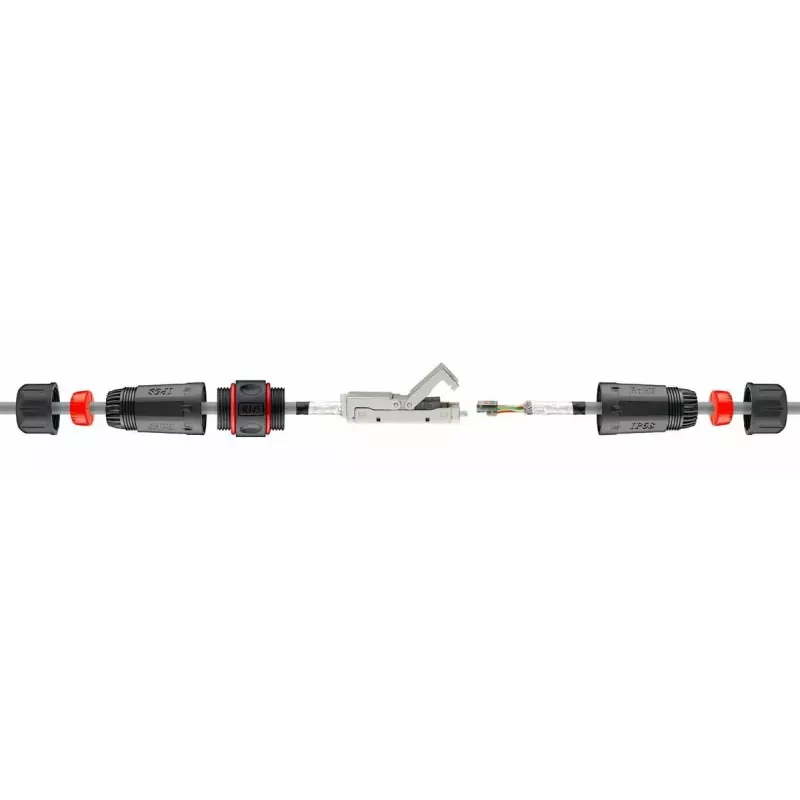 Microconnect KON526 vadu savienotājs RJ-45 melns
