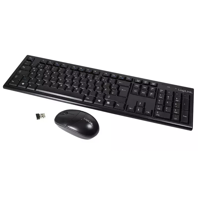 Wireless tastatūra pele Combo LogiLink ID0104 Melns