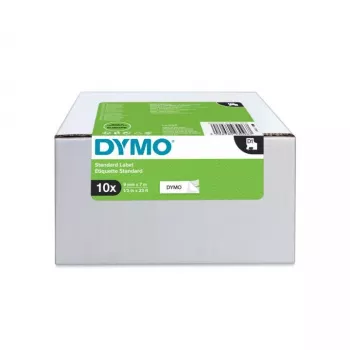 DYMO Authentic D1 etiķetes | 9 mm x 7 m rullis | Melna druka uz baltas | Pašlīmējošas etiķetes LabelManager etiķešu printeriem | 10 gab.