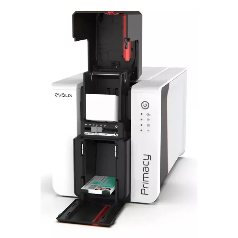Plastikaršu printeris Evolis Primacy 2 — Krāsu sublimācija/sveķu termiskā pārnese, 300 x 1200 DPI, 100 lokšņu ievades ietilpība, Ātrais Ethernet