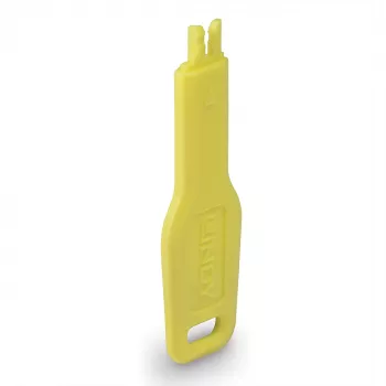 Portu bloķētāja atslēga Lindy 47899 RJ-45 portiem, dzeltena, 20×74.5×5.9 mm