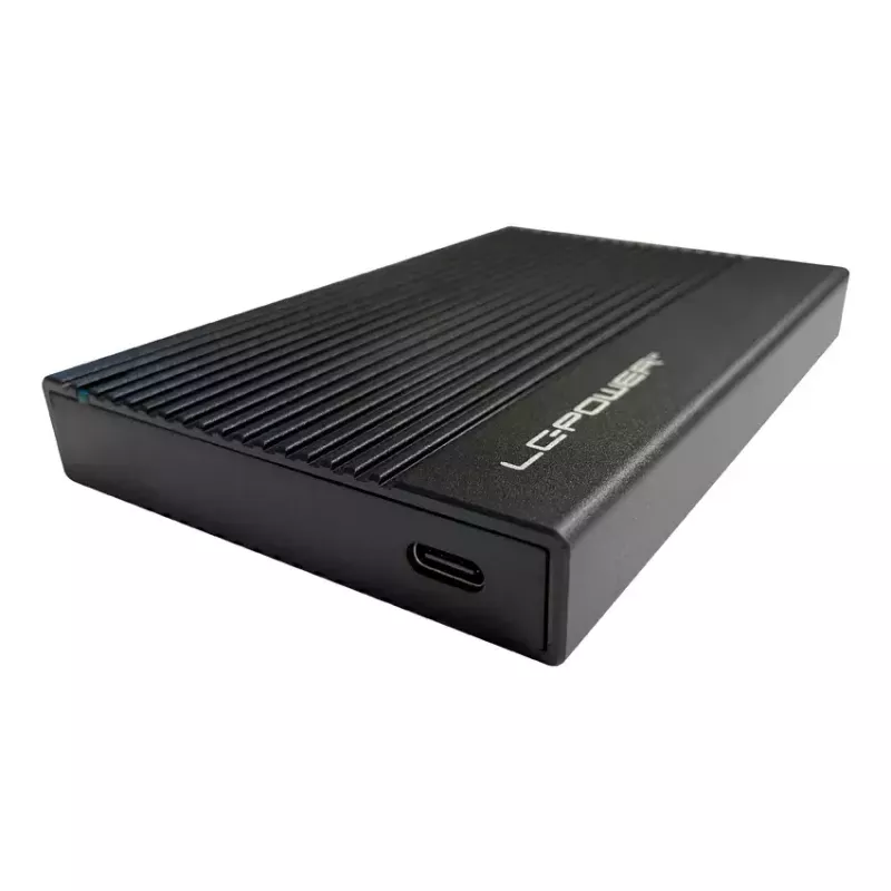 HDD/SSD korpuss LC-Power LC-25U3-C Melns 2.5 collu USB Type-C 6 Gbit/s