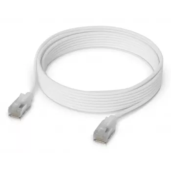 Tīkla komutācijas kabelis UBIQUITI UACC-CABLE-PATCH-EL-C6A-5M-W Cat6a 5 m RJ-45 caurspīdīgi balts