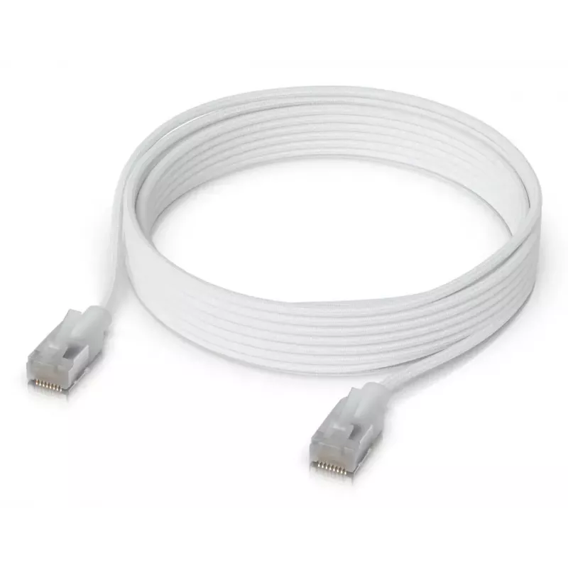 Tīkla komutācijas kabelis UBIQUITI UACC-CABLE-PATCH-EL-C6A-5M-W Cat6a 5 m RJ-45 caurspīdīgi balts