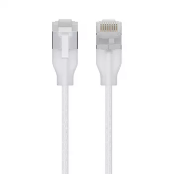 Tīkla kabelis Ubiquiti UACC-Cable-Patch-EL-C6A-2M-W RJ-45 Cat6a 2 m caurspīdīgi balts