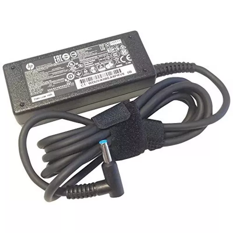 Maiņstrāvas adapteris HP 45W Smart NPFC 3‑Pin Model 854054-001 — 45W barošanas bloks HP klēpjdatoriem (atvērts iepakojums)