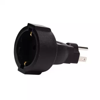 Microconnect PETRAVEL3 strāvas spraudņa adapteris B tips F tips Melns