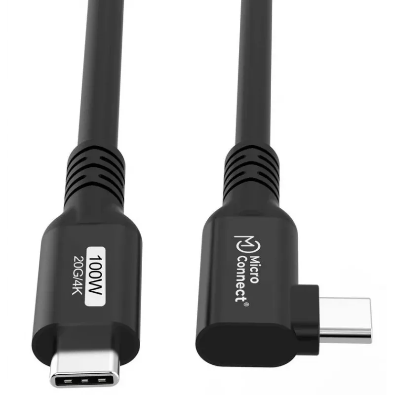 USB kabelis Microconnect USB3.2CC01-A 1m USB C 20 Gbit/s Melns