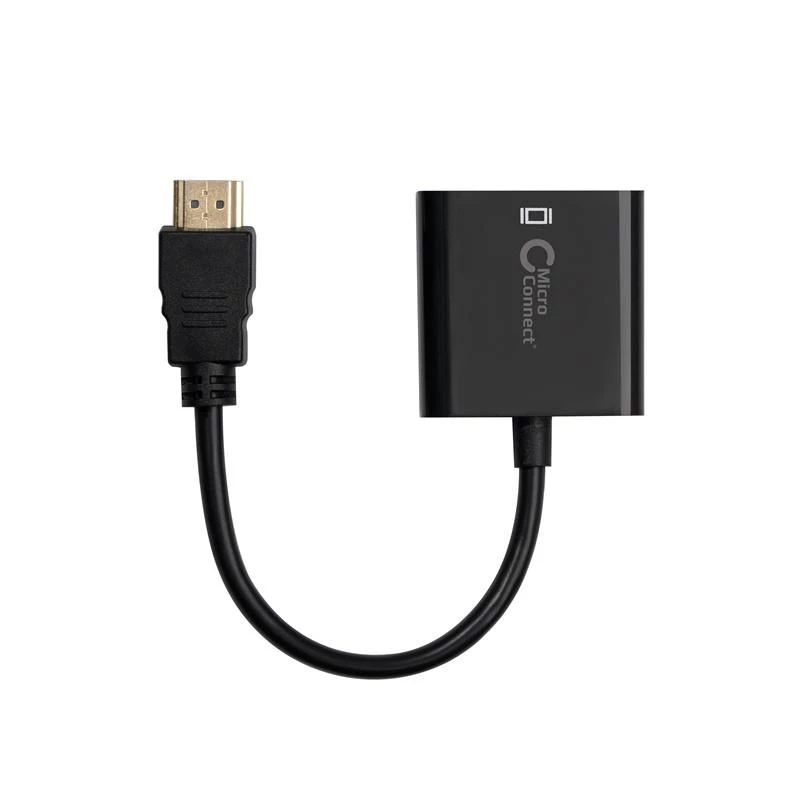 Microconnect HDMVGA2B video kabeļa adapteris 0,15 m VGA (D-Sub) HDMI Type A (Standard) melns
