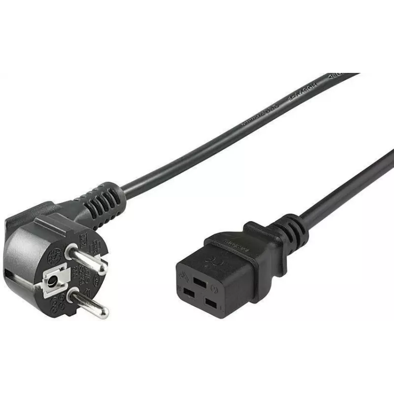 Microconnect PE0771905 strāvas kabelis melns 5 m CEE7/7 C19 savienotājs