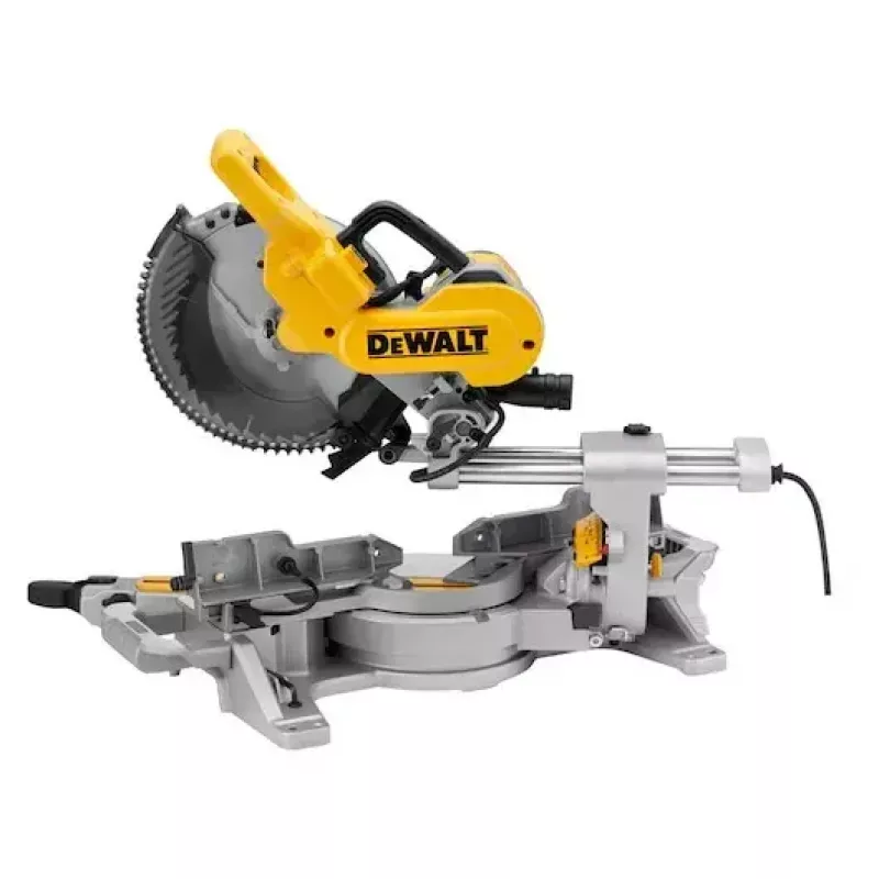 Leņķzāģis DeWALT DWS727-QS, stacionārs kombinētais leņķzāģis, svars 22 kg, augstums 460 mm