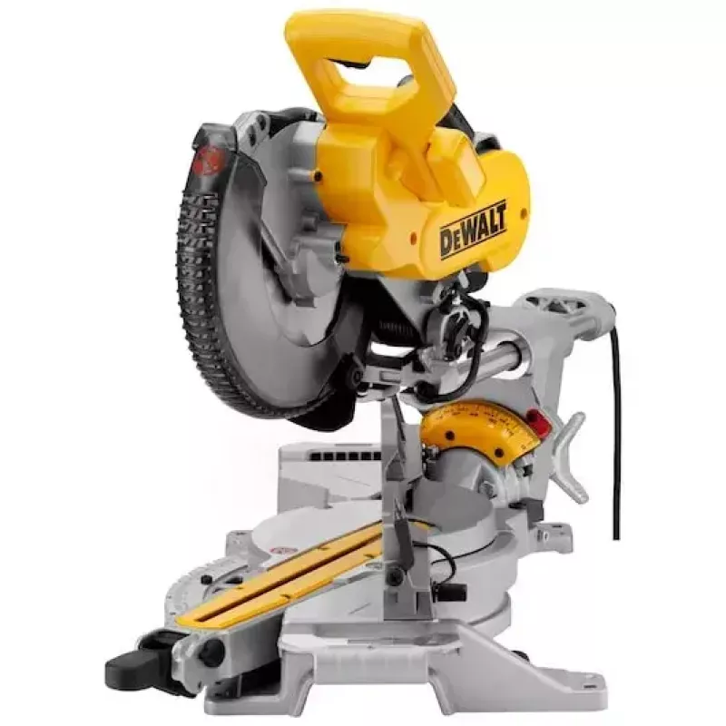 Leņķzāģis DeWALT DWS727-QS, stacionārs kombinētais leņķzāģis, svars 22 kg, augstums 460 mm