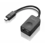 Lenovo 04X6435 kabeļa savienotāju pārveidotājs RJ45 melns