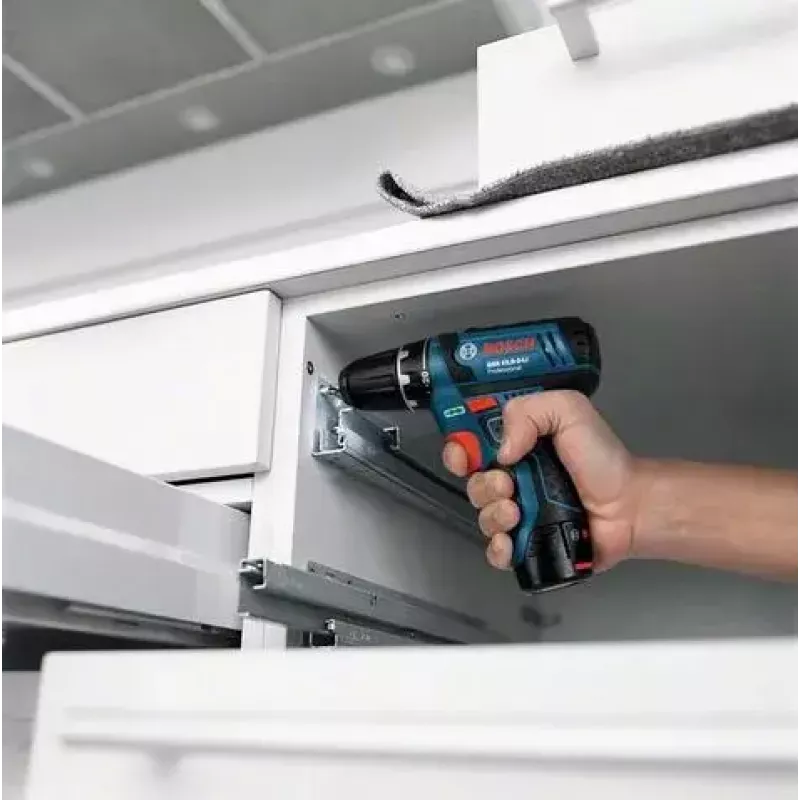 Bosch GSB 10,8-2-LI Professional Keyless Melns, Blue, Red