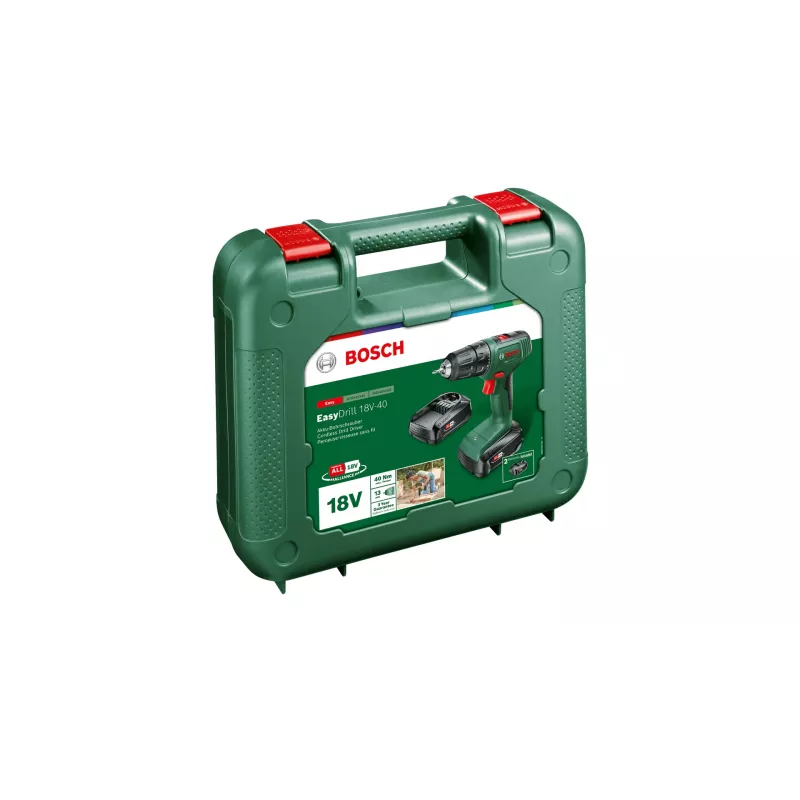 Bosch Easy Drill 18V-40 1630 RPM Keyless 1.3 kg Melns, zaļa
