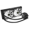 Viss-vienā šķidruma dzesētājs ANTEC SYMPHONY 240 — 120 mm ventilatori, melns, atbalsta AM4/LGA1700