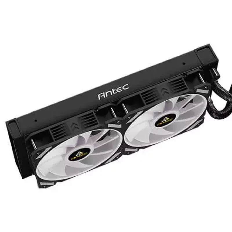 Viss-vienā šķidruma dzesētājs ANTEC SYMPHONY 240 — 120 mm ventilatori, melns, atbalsta AM4/LGA1700