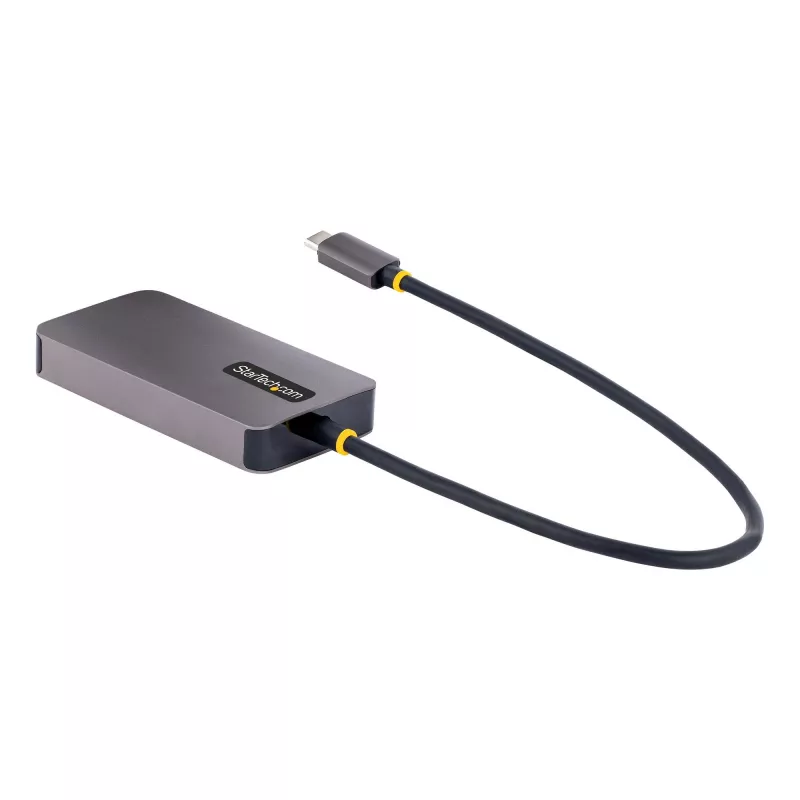 StarTech.com USB C video adapteris, USB C uz HDMI DVI VGA adapteris, līdz 4K 60 Hz, alumīnija, daudzportu video displeja adapteris, saderīgs ar Thunderbolt 3/4, USB Type C ceļojumu adapteris