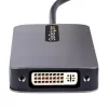 StarTech.com USB C video adapteris, USB C uz HDMI DVI VGA adapteris, līdz 4K 60 Hz, alumīnija, daudzportu video displeja adapteris, saderīgs ar Thunderbolt 3/4, USB Type C ceļojumu adapteris