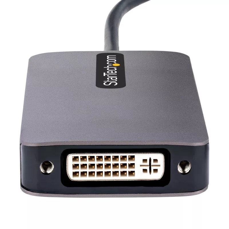 StarTech.com USB C video adapteris, USB C uz HDMI DVI VGA adapteris, līdz 4K 60 Hz, alumīnija, daudzportu video displeja adapteris, saderīgs ar Thunderbolt 3/4, USB Type C ceļojumu adapteris