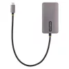 StarTech.com USB C video adapteris, USB C uz HDMI DVI VGA adapteris, līdz 4K 60 Hz, alumīnija, daudzportu video displeja adapteris, saderīgs ar Thunderbolt 3/4, USB Type C ceļojumu adapteris
