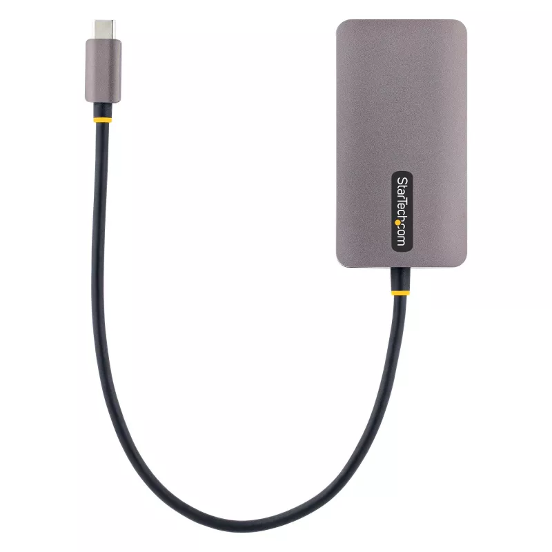StarTech.com USB C video adapteris, USB C uz HDMI DVI VGA adapteris, līdz 4K 60 Hz, alumīnija, daudzportu video displeja adapteris, saderīgs ar Thunderbolt 3/4, USB Type C ceļojumu adapteris