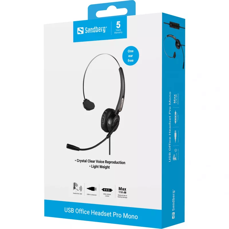 Headset Sandberg USB Office Headset Pro Mono