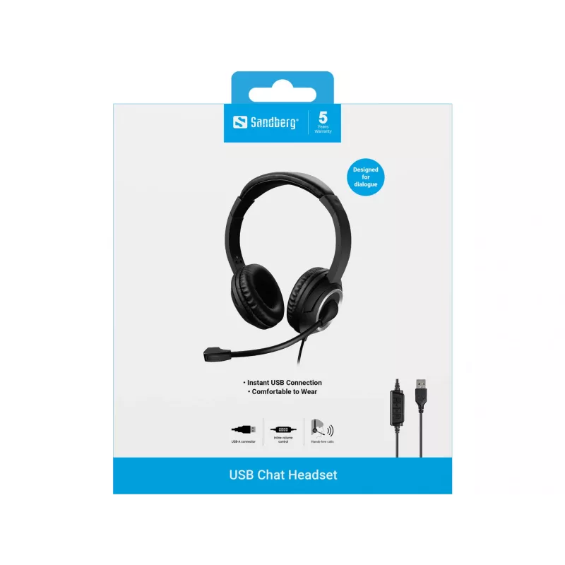 Austiņas Sandberg USB Chat Headset