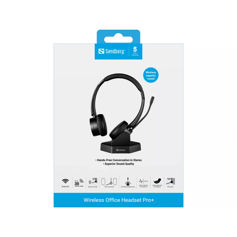 Austiņas Sandberg Wireless Office Headset Pro+